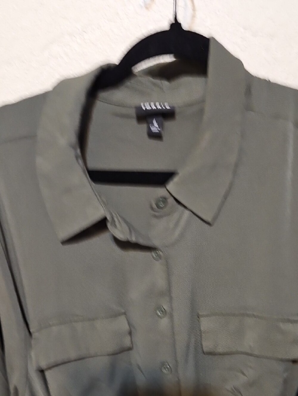torrid Olive Green Long Sleeve Shirt Dress - Picture 4 of 9
